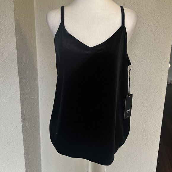 NWT Peach Gym Work Play Erika Tank Black Velvet Tank Size Medium (MSRP $49) - Picture 8 of 9